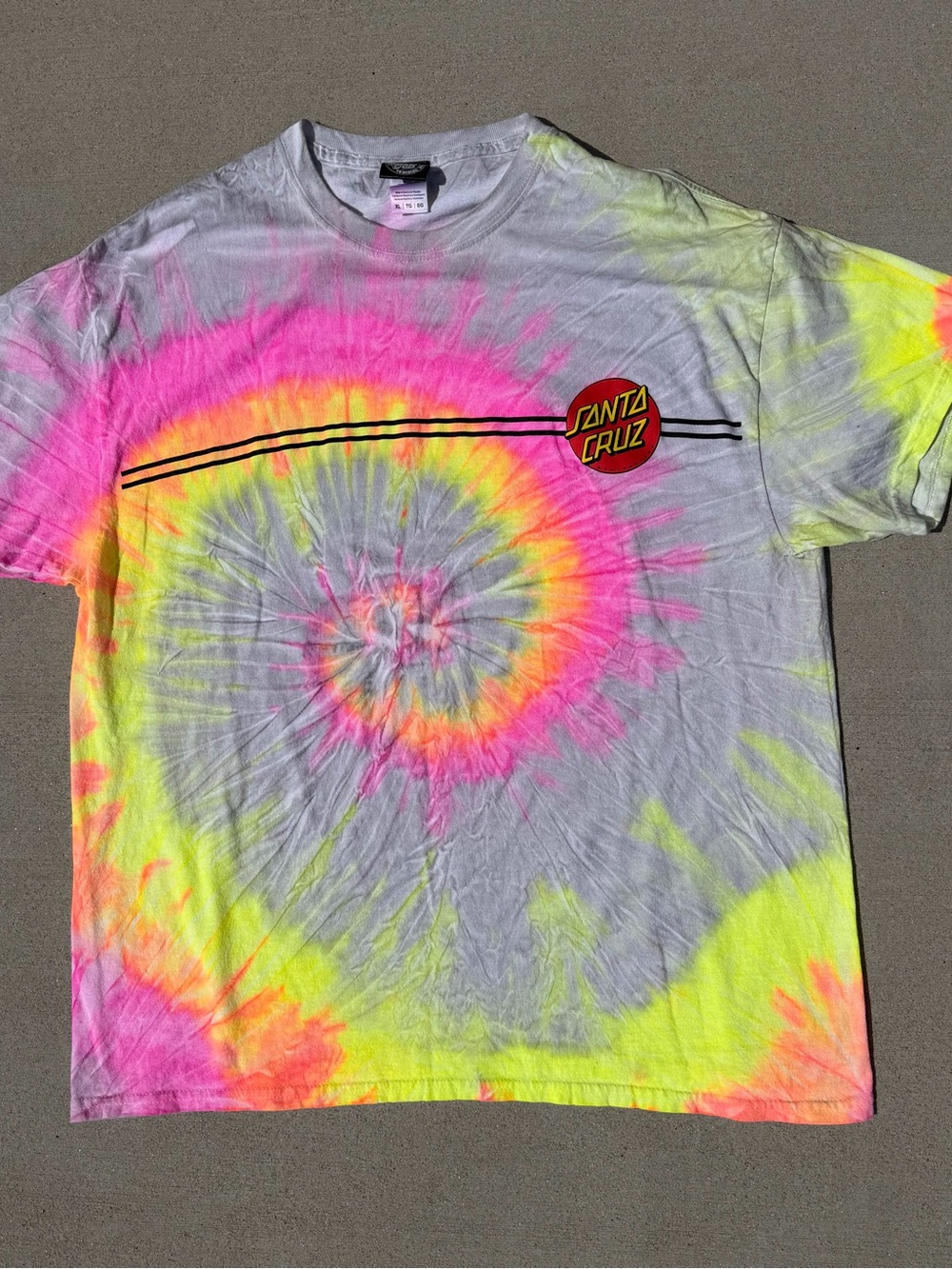 Santa Cruz Skateboards Tie Dye Graphic Tee Men’s XL